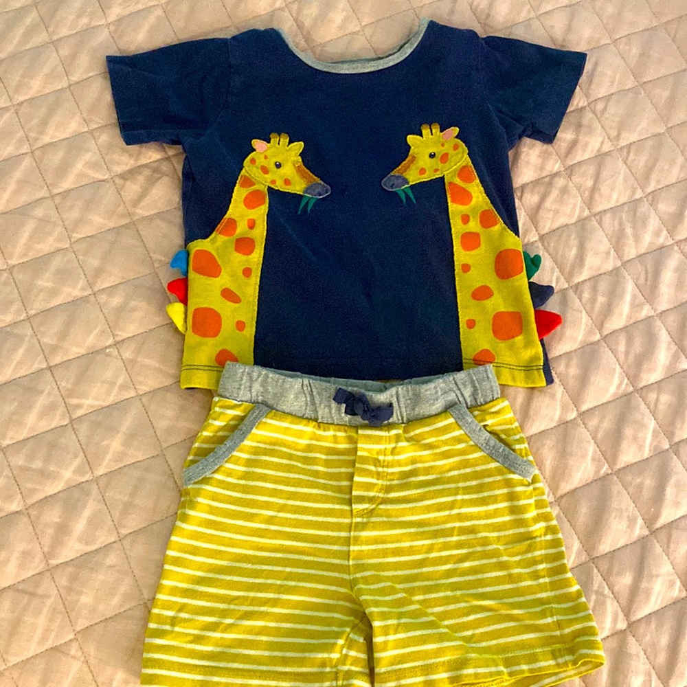 Baby Boden 12-18 month shorts & t-shirt outfit
